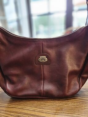 Etienne Aigner Deep Burgundy Leather Shoulder Bag